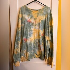 Disney Green and Yellow Tie-Dye Shirt